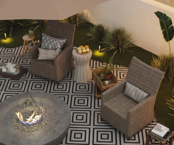 rattan armchair