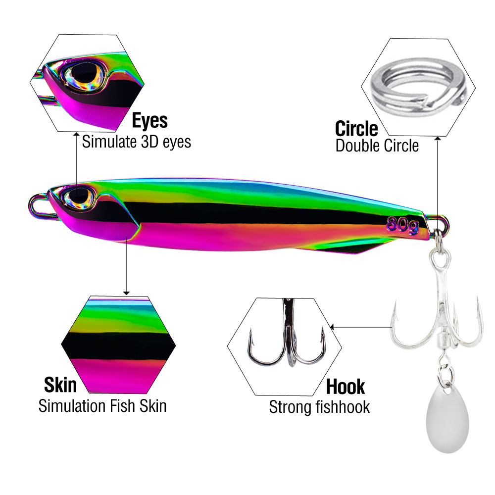 Electroplated Layer Hard Metal Boat Fishing Bait