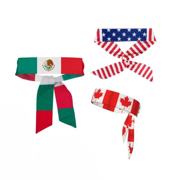 Custom Fans Flag Sweat Absorbing Elastic Headband