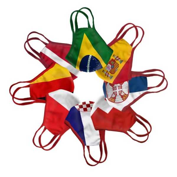 All Countries Soccer Fan Flag Face Mask