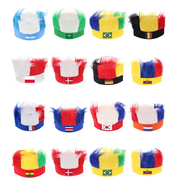 Flag Crazy Hair Football Soccer Fan Wig