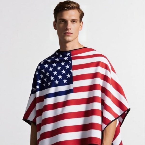 European American Flag Fan Cloak