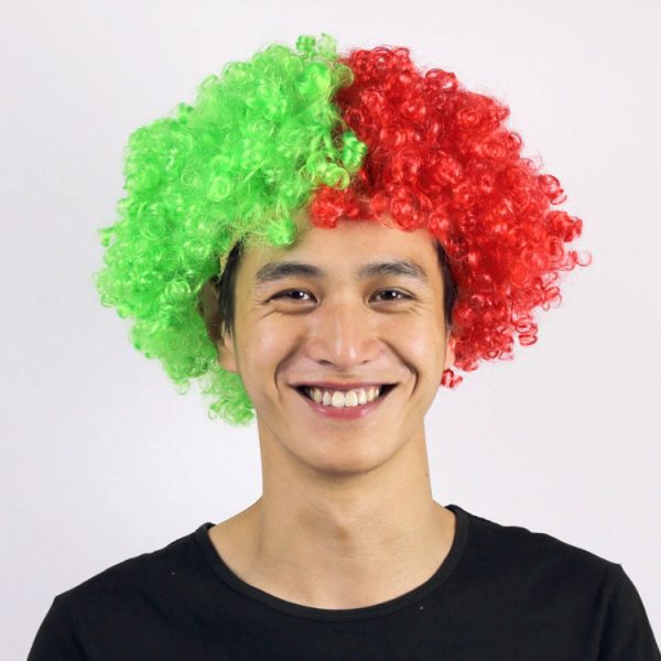 Country Flag Crazy Football Fan Wig